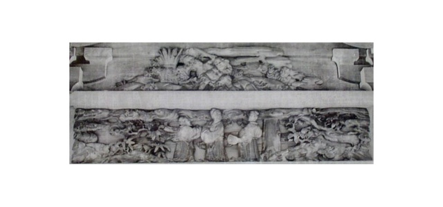 舞殿の彫刻「北面 左の彫刻」